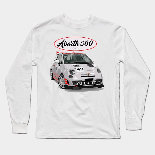 Abarth 500 Long Sleeve T-Shirt by PjesusArt